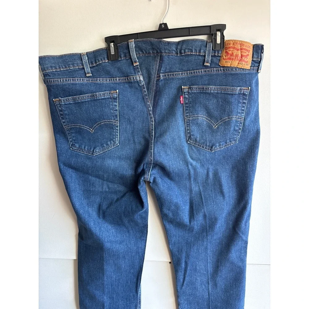 Levis‎ 511 Fit Jeans Mens W42 L30 Blue Denim Five Pocket Everyday Wear